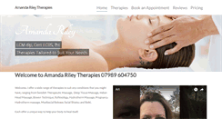 Desktop Screenshot of amandarileytherapies.co.uk