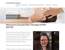 Tablet Screenshot of amandarileytherapies.co.uk